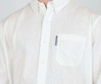 Spoonbill Shirt in White Linen by Southern Marsh - Country Club Prep