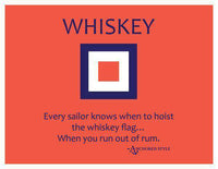 Whiskey Flag Tee Shirt in Coral by Anchored Style - Country Club Prep