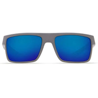 Motu Sunglasses in Matte Gray with Blue Mirror Polarized Glass Lenses by Costa del Mar - Country Club Prep
