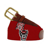 NC State Wolfy Needlepoint Belt by Smathers & Branson - Country Club Prep