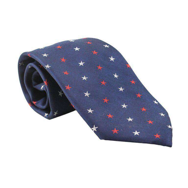 50 Stars Tie in Navy by Southern Proper - Country Club Prep