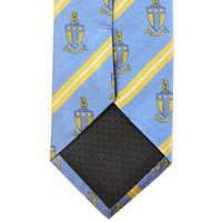 Alpha Tau Omega Neck Tie in Light Blue Stripe by Dogwood Black - Country Club Prep