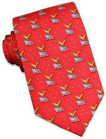 America! Tie in Red by Bird Dog Bay - Country Club Prep