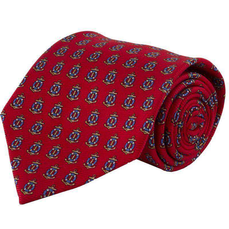 Beach Club Tie in Red by Southern Proper - Country Club Prep
