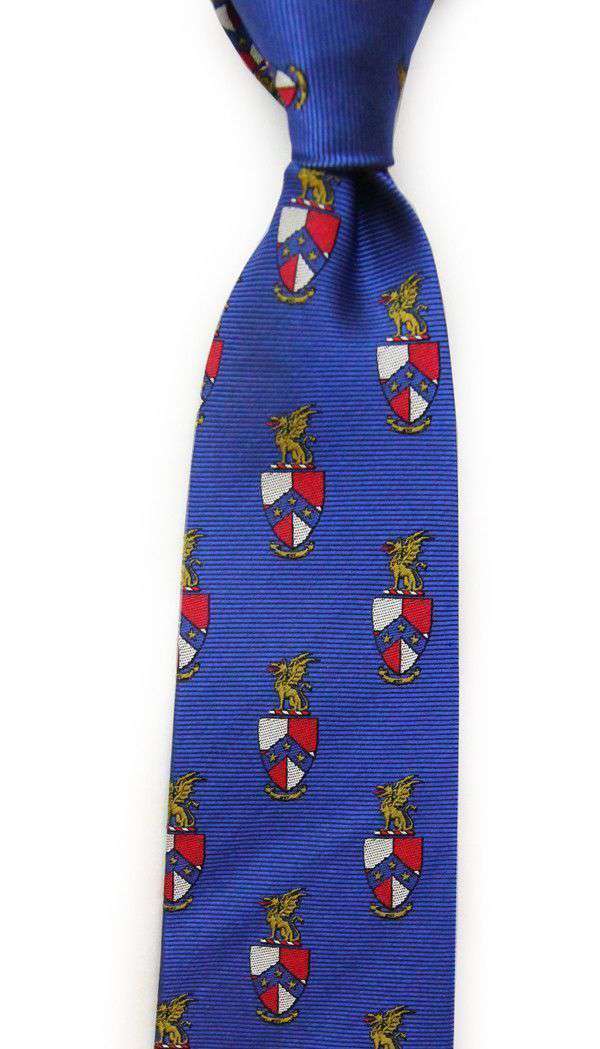 Beta Theta Pi Neck Tie in Blue by Dogwood Black - Country Club Prep