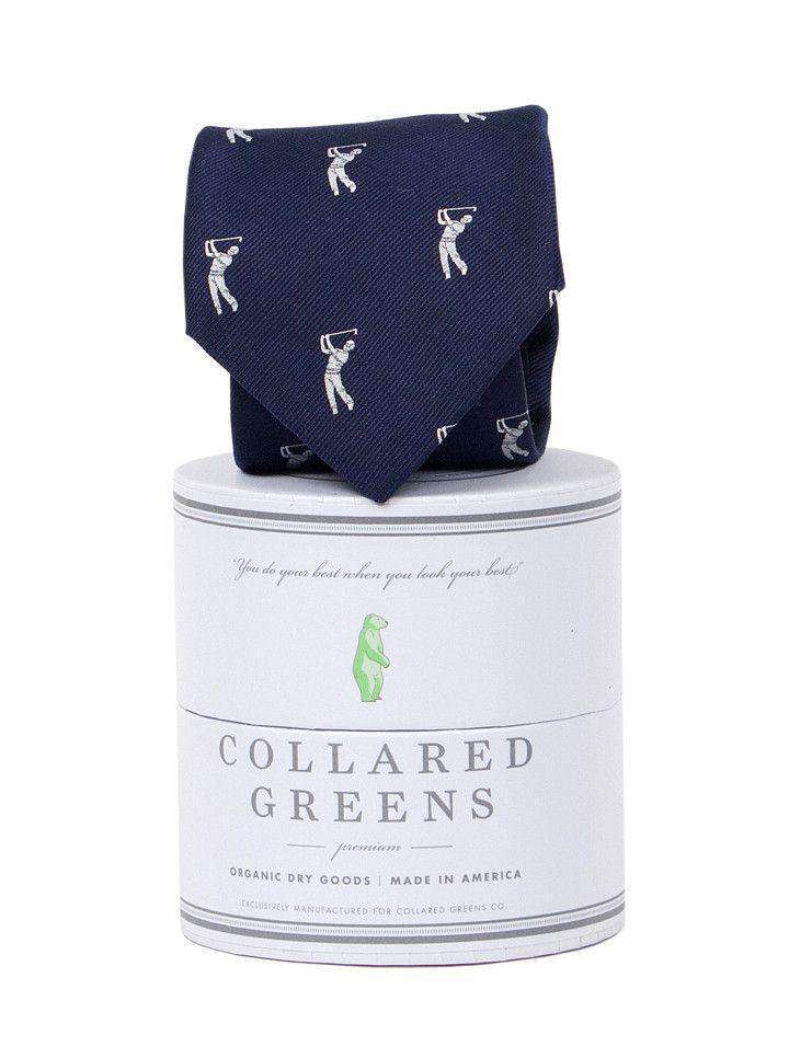 Bethpage Tie in Navy and White by Collared Greens - Country Club Prep