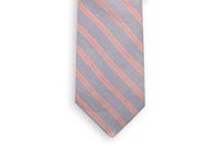 Blue and Pink Linen Necktie by High Cotton - Country Club Prep