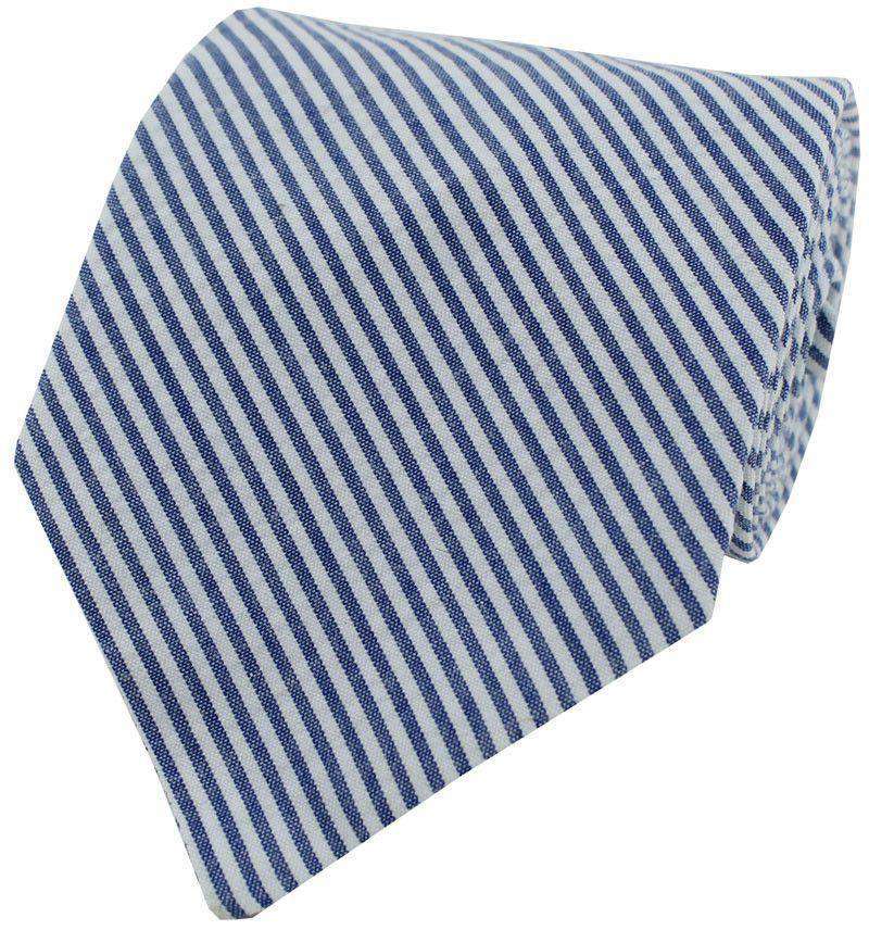 Blue Seersucker Tie by Just Madras - Country Club Prep