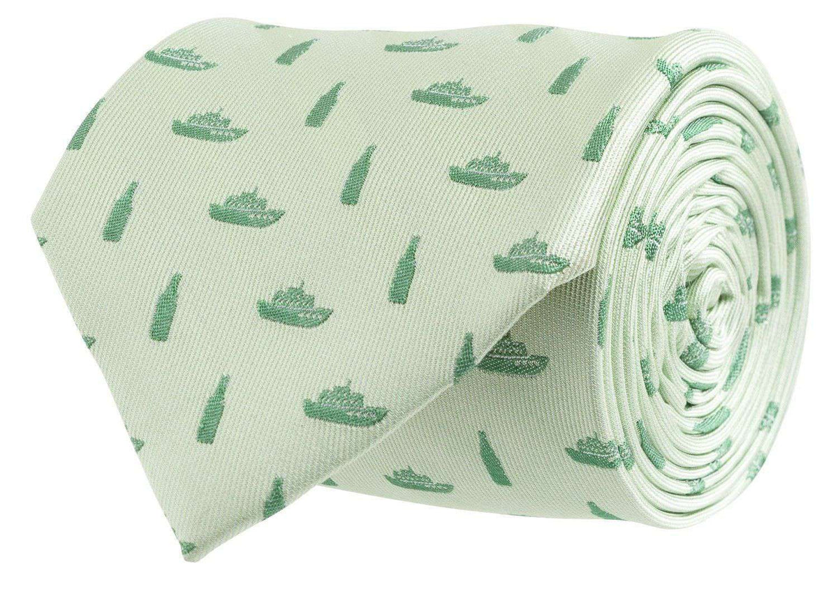 Booze Cruise Tie in Green by Southern Proper - Country Club Prep