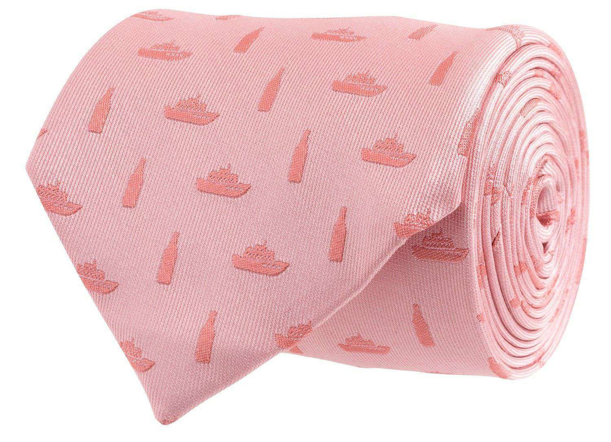 Booze Cruise Tie in Pink by Southern Proper - Country Club Prep