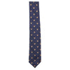 Bordeaux Wool Neck Tie in Navy with Fox Head by Res Ipsa - Country Club Prep