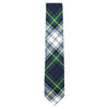 Bordeaux Wool Neck Tie in White & Forest Green Tartan by Res Ipsa - Country Club Prep