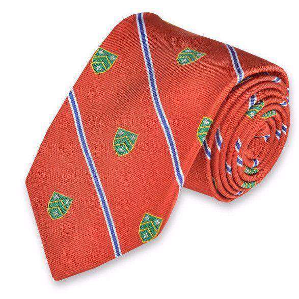 Caldwell Neck Tie in Orange by High Cotton - Country Club Prep