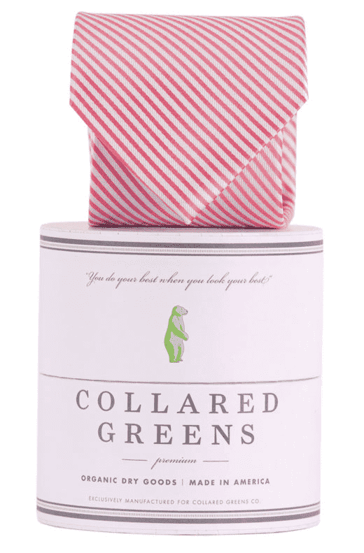 CG Stripes Tie in Pink by Collared Greens - Country Club Prep