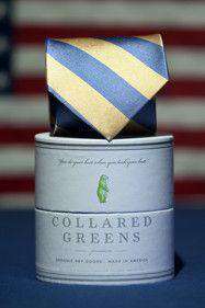Chattahoochee Tie in Yellow/Blue by Collared Greens - Country Club Prep