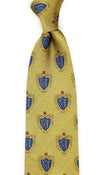 Chi Phi Neck Tie in Gold by Dogwood Black - Country Club Prep