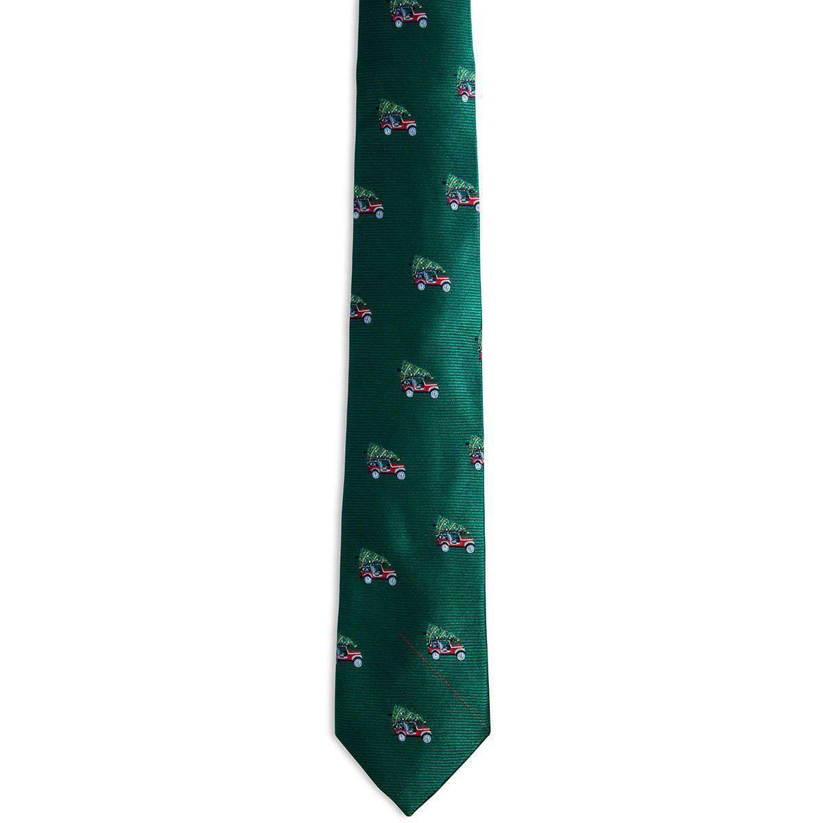 Christmas Jeep Tie in Green by Southern Tide - Country Club Prep
