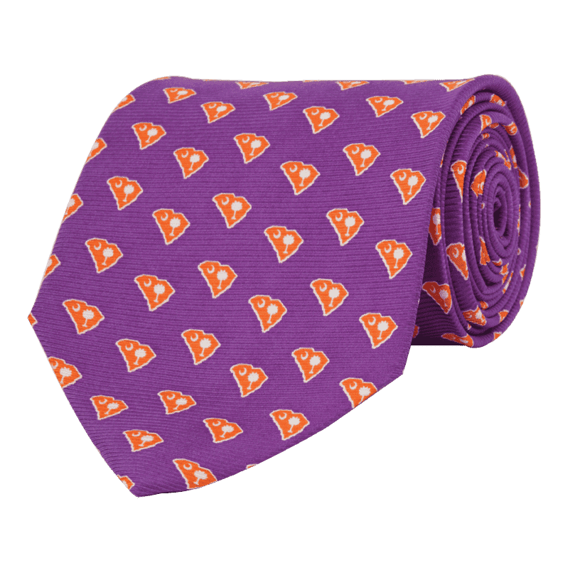 Clemson Gameday Tie in Purple by State Traditions and Southern Proper - Country Club Prep