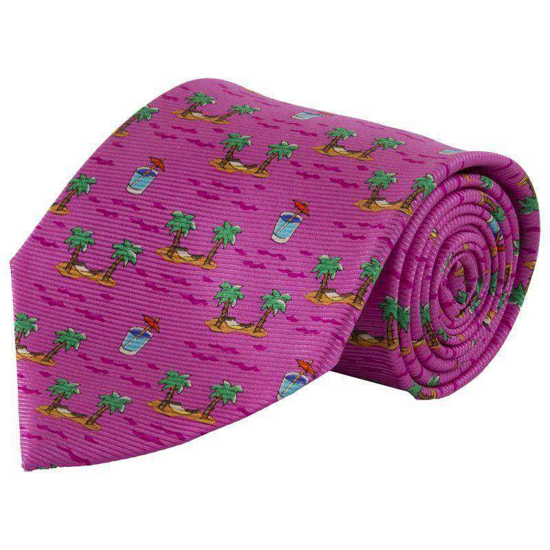 Cocktail & Hammock Tie in Pink by Southern Proper - Country Club Prep