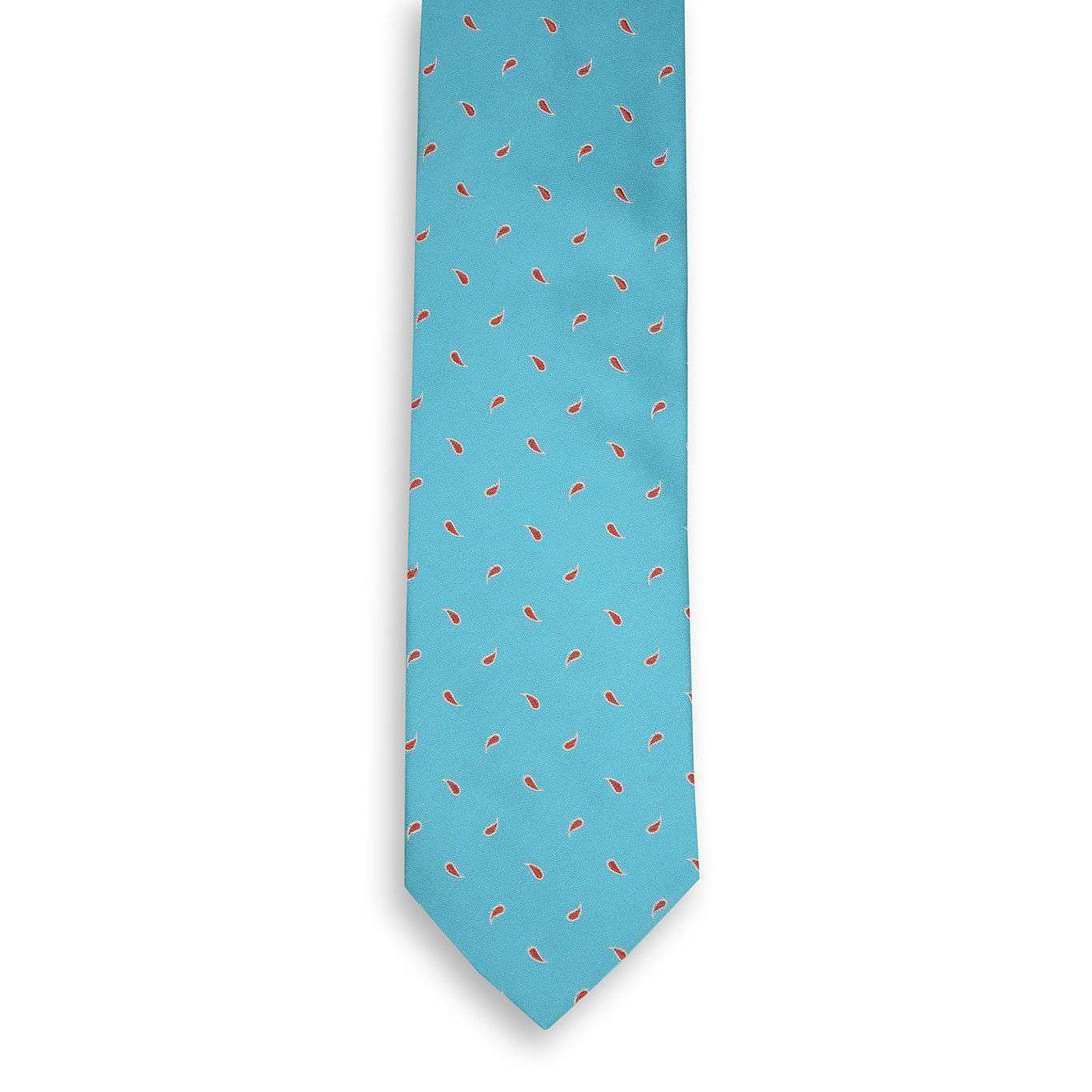 Cooper Neck Tie in Aqua by High Cotton - Country Club Prep