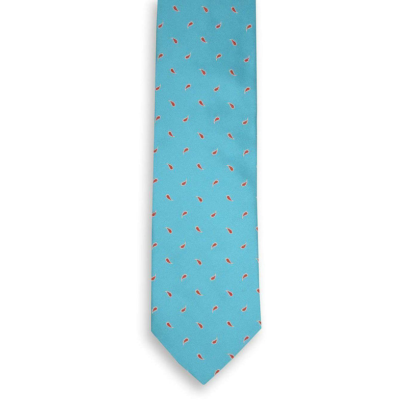 Cooper Neck Tie in Aqua by High Cotton - Country Club Prep