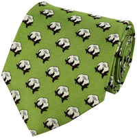Cotton Boll Tie in Sage Green by Southern Proper - Country Club Prep