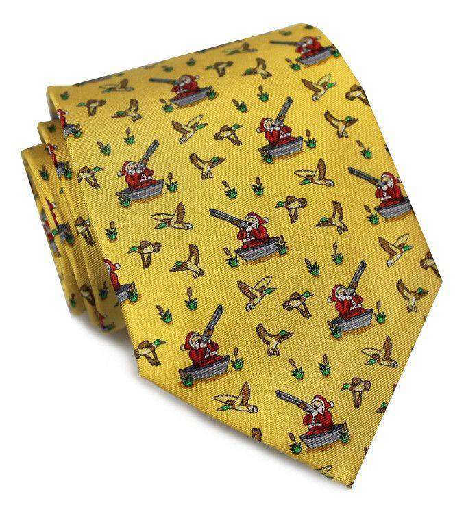 Crack Shot Kringle Tie in Gold by Bird Dog Bay - Country Club Prep