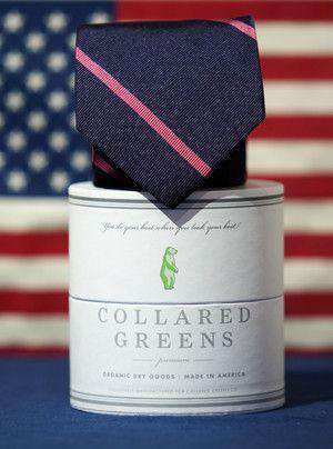 Damsel Tie in Navy/Pink by Collared Greens - Country Club Prep