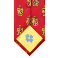 Delta Chi Neck Tie in Military Red by Dogwood Black - Country Club Prep