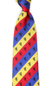Delta Kappa Epsilon Tri-Color Neck Tie by Dogwood Black - Country Club Prep