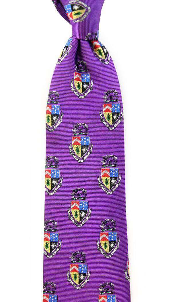 Delta Tau Delta Neck Tie in Royal Purple by Dogwood Black - Country Club Prep