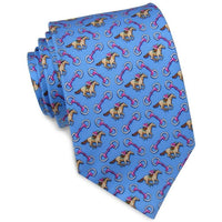 Derby Dreams Neck Tie in Blue by Bird Dog Bay - Country Club Prep