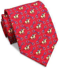 Derby Dreams Neck Tie in Red by Bird Dog Bay - Country Club Prep