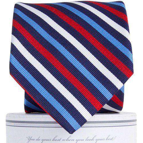 Eastwood Tie in Navy & Red by Collared Greens - Country Club Prep