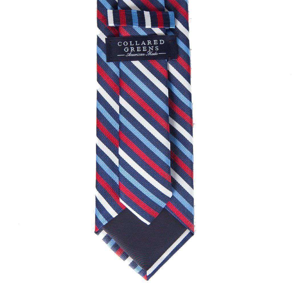 Eastwood Tie in Navy & Red by Collared Greens - Country Club Prep