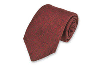 Garnet Herringbone Necktie by High Cotton - Country Club Prep