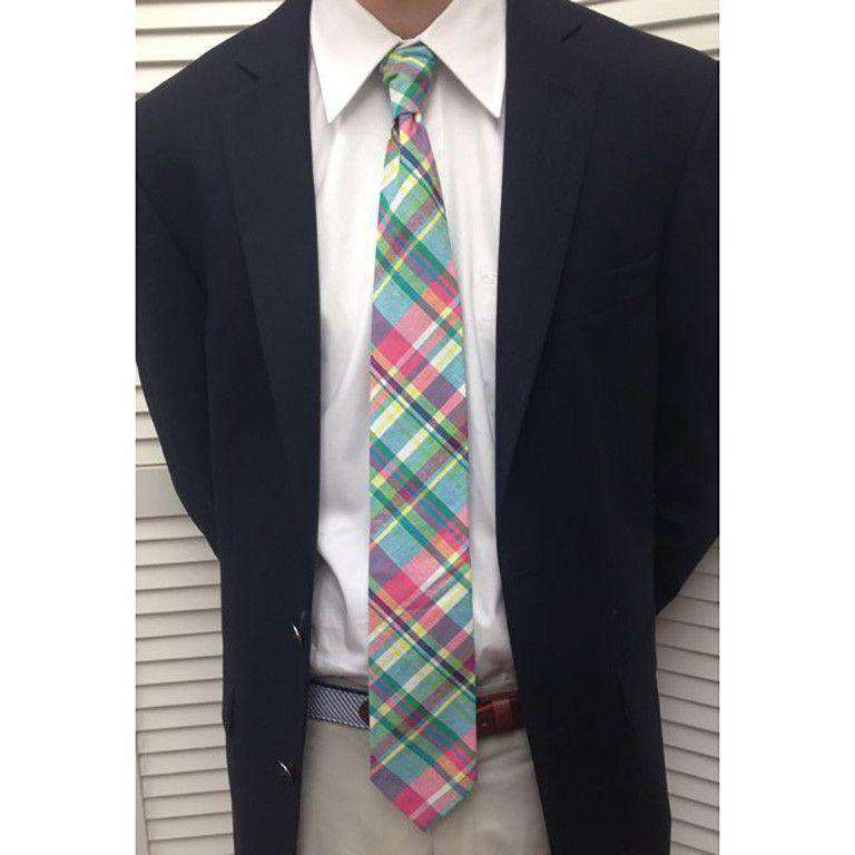 Gaspirilla Island Madras Plaid Tie by Just Madras - Country Club Prep