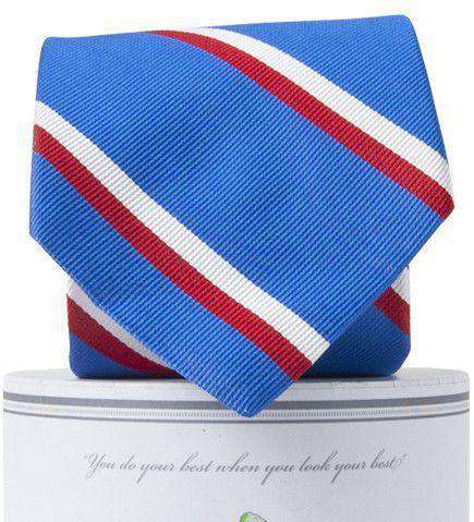 George Neck Tie in Royal Blue and Red by Collared Greens - Country Club Prep
