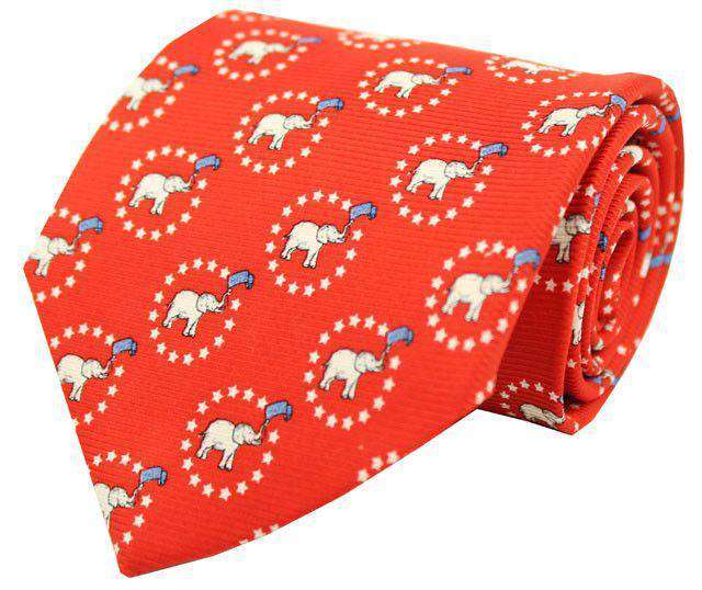 GOP Gent Tie in Red by Southern Proper - Country Club Prep