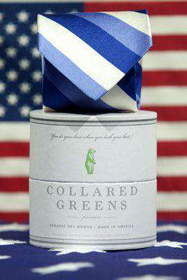 Hatteras Tie in Two Blues/White by Collared Greens - Country Club Prep