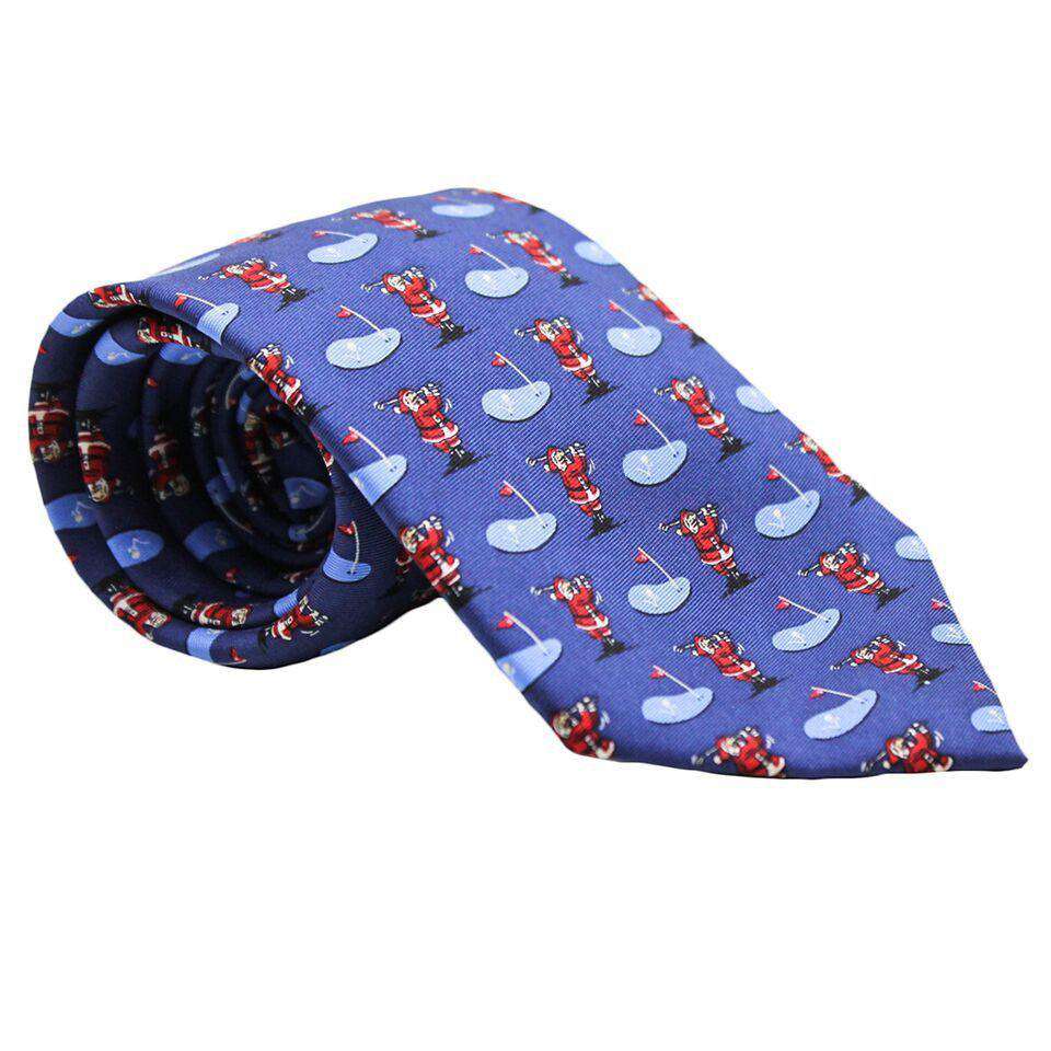 Ho Ho Hole in One Neck Tie in Navy by Bird Dog Bay - Country Club Prep