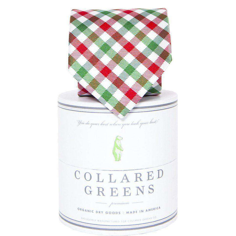 Holiday Quad Tie in Red/Green by Collared Greens - Country Club Prep