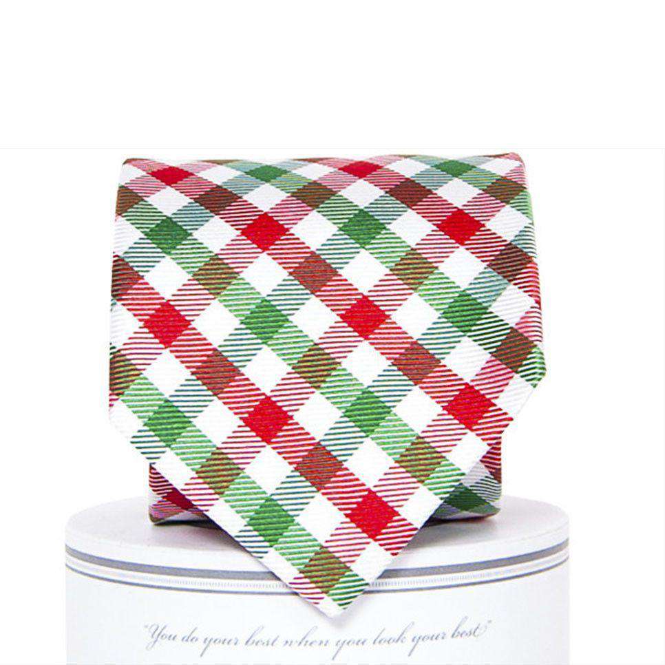 Holiday Quad Tie in Red/Green by Collared Greens - Country Club Prep