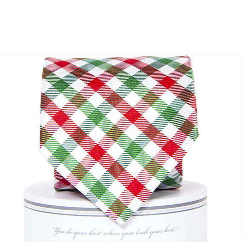 Holiday Quad Tie in Red/Green by Collared Greens - Country Club Prep