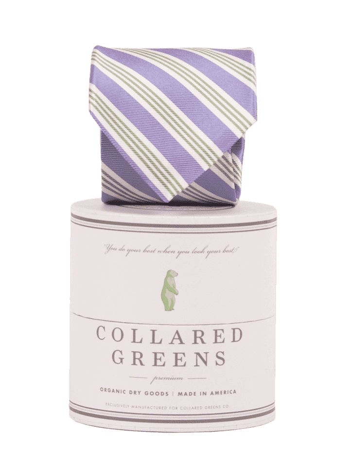 Homestead Tie in Purple and Green by Collared Greens - Country Club Prep