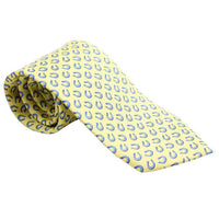 Horseshoe Heaven Neck Tie in Yellow by Bird Dog Bay - Country Club Prep