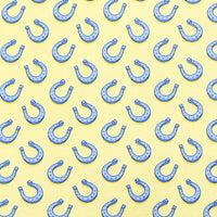Horseshoe Heaven Neck Tie in Yellow by Bird Dog Bay - Country Club Prep