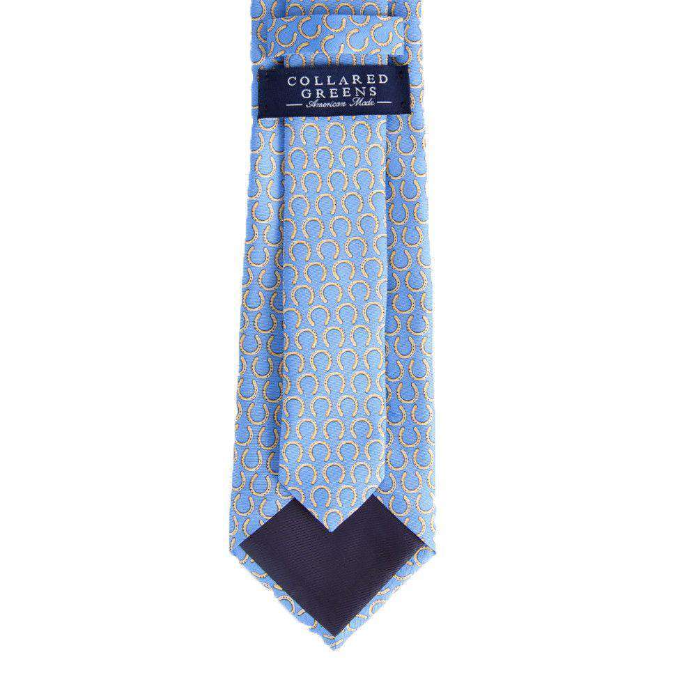 Horseshoe Tie in Blue by Collared Greens - Country Club Prep