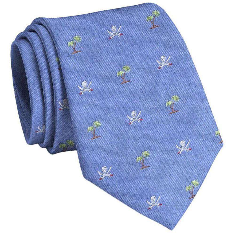 Jolly Roger English Woven Pedigree Neck Tie in Blue by Bird Dog Bay - Country Club Prep
