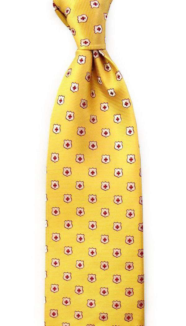 Kappa Alpha Order Neck Tie in Gold by Dogwood Black - Country Club Prep